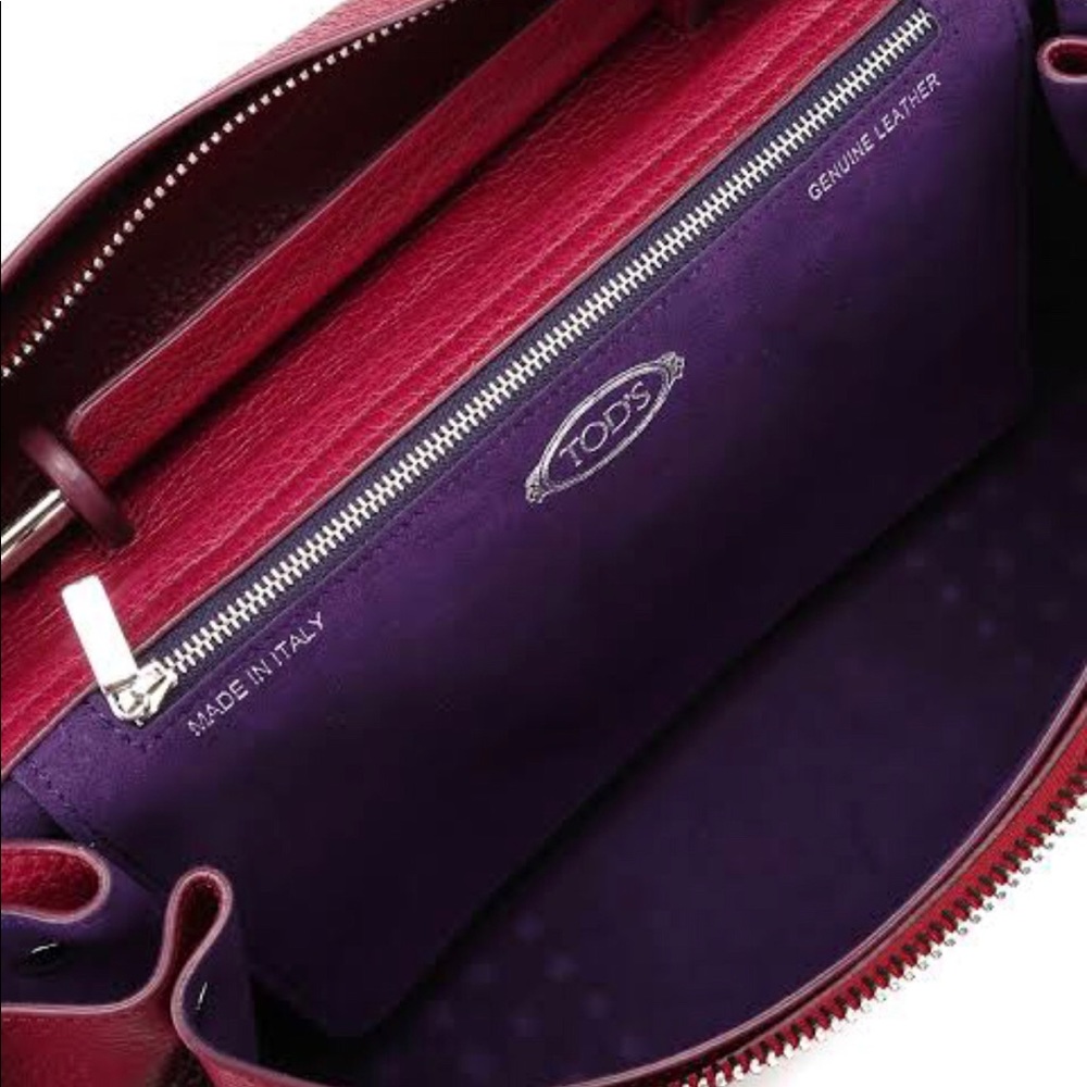 Tod's wave bag medium size in Burgandy - Picture 12 of 13